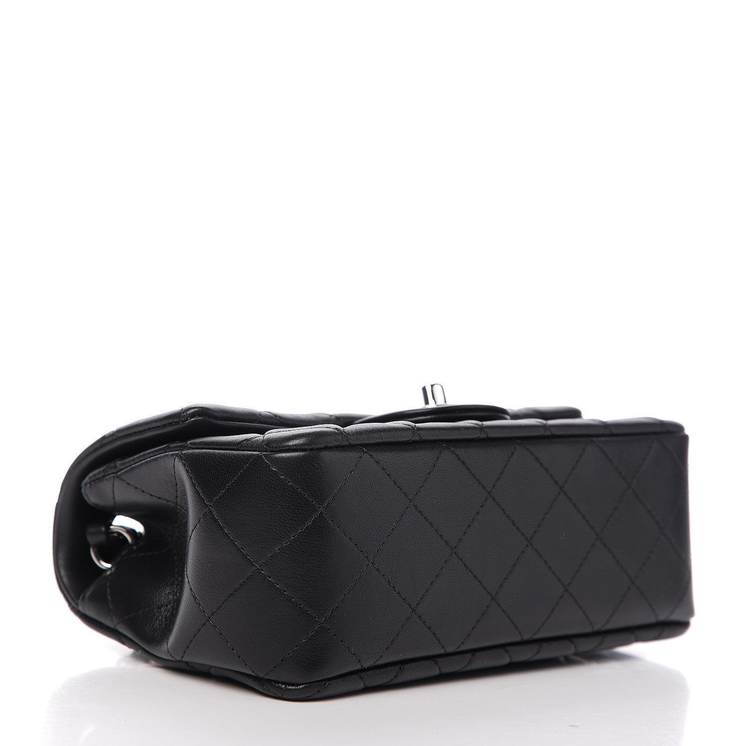 Chanel Lambskin Quilted Mini Rectangular Flap Black 3 of 10