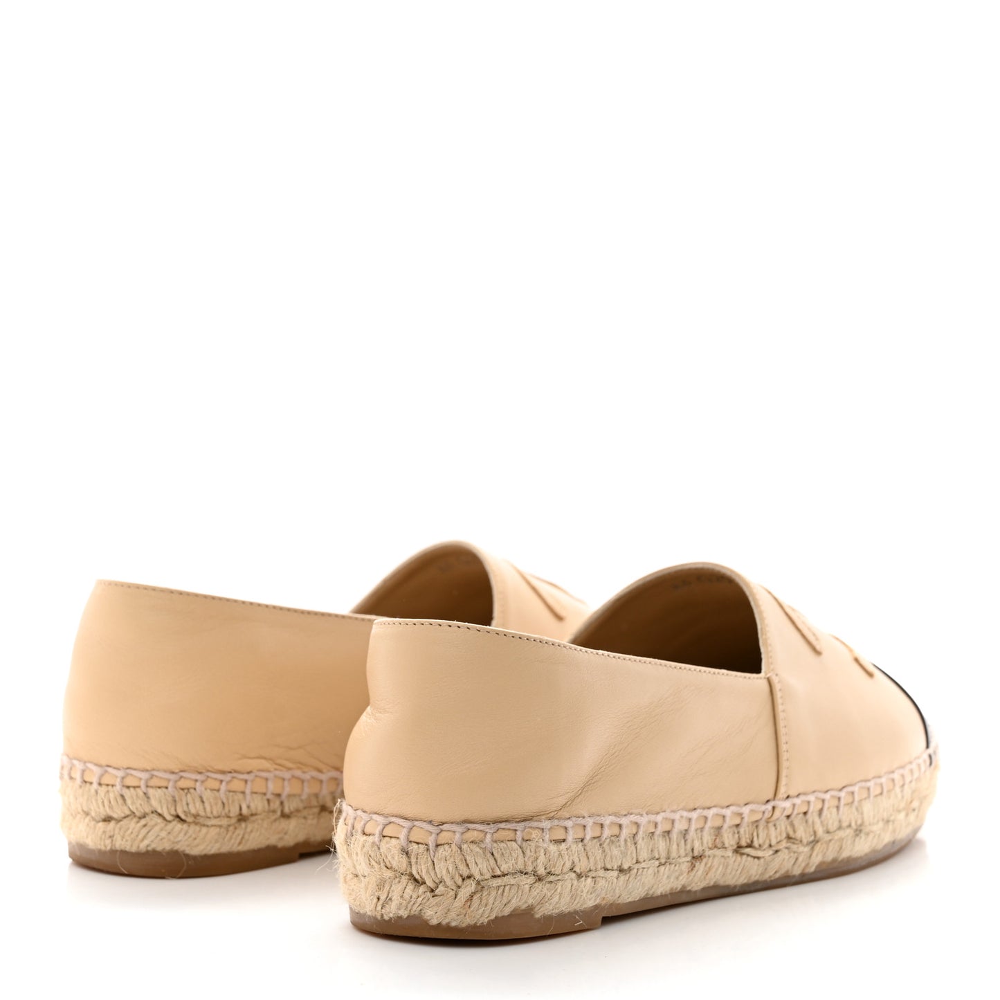 Lambskin CC Espadrilles 38 Beige Black