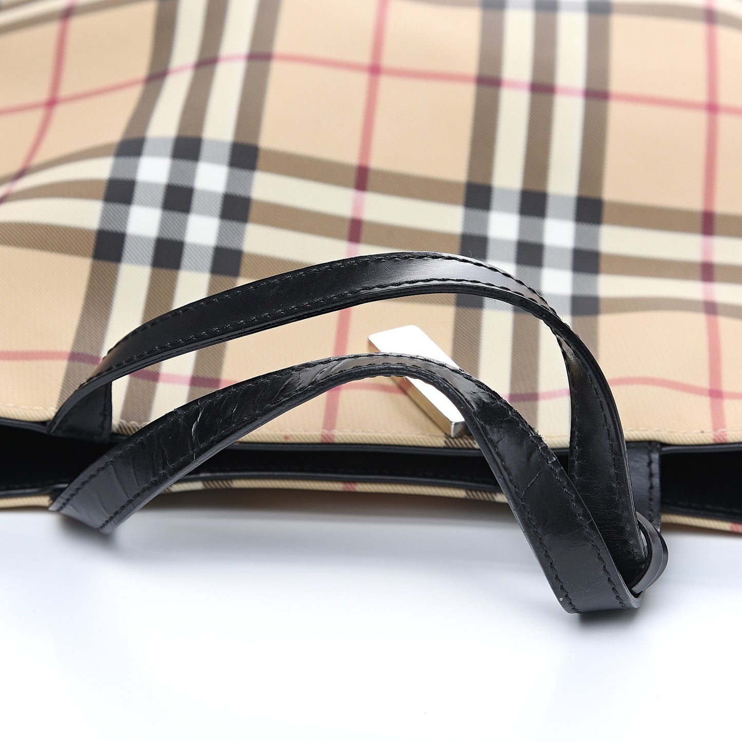 House Check Medium Tote Black