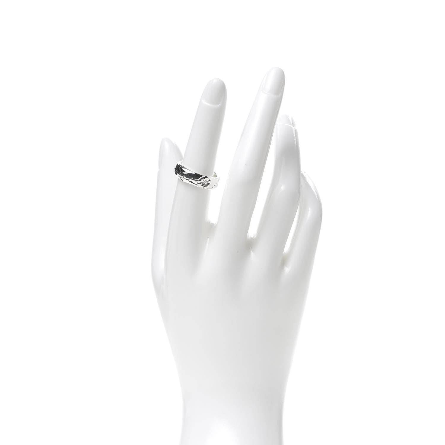 Tiffany Sterling Silver Nature Rose Ring 54 7 2 of 4