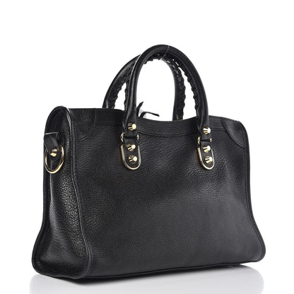 Balenciaga Chevre Gold Metallic Edge Hardware S City Black 3 of 7