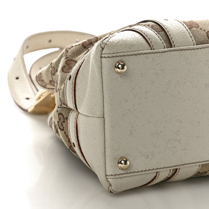 Gucci Monogram Horsebit Shoulder Bag Off White 9 of 12