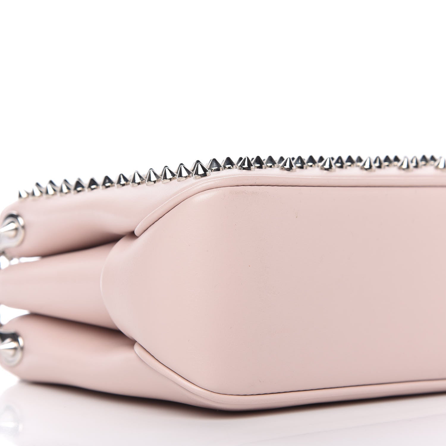 Christian Louboutin Calfskin Spiked Tribouli Crossbody Ballerina 6 of 9