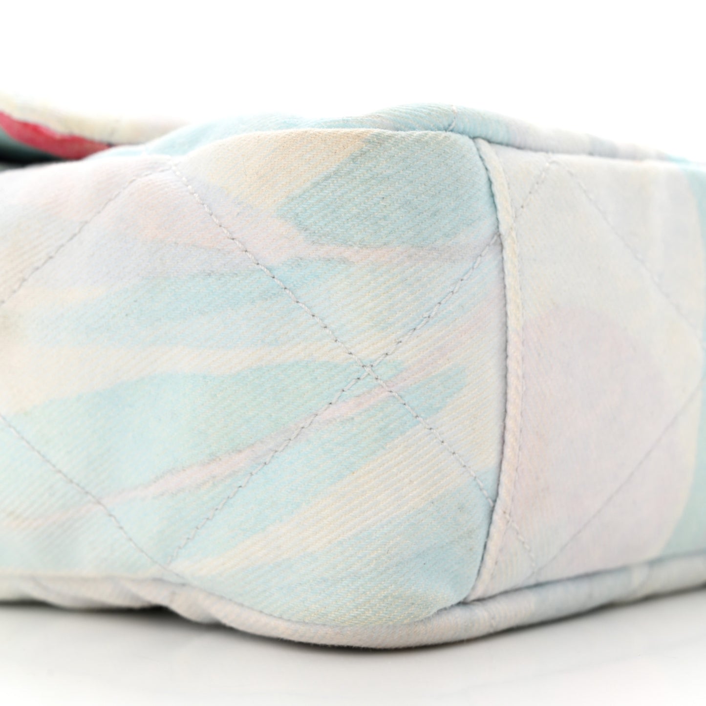 Canvas Quilted Jungle Jeans Flap White Multicolor