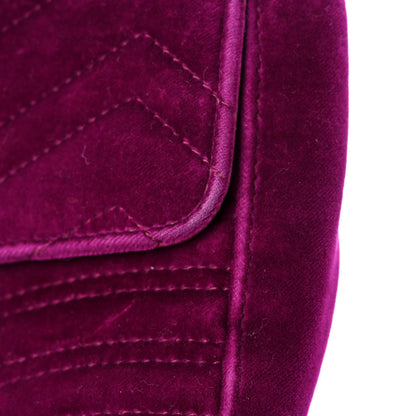 Gucci Velvet Matelasse Medium GG Marmont Shoulder Bag Fuchsia Violet Cyclamen 20 of 25