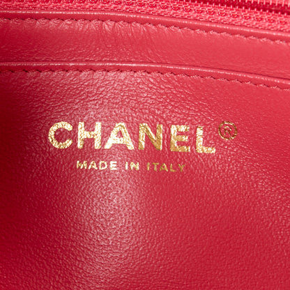 Chanel Lambskin Quilted Mini Rectangular Flap Dark Pink 6 of 11