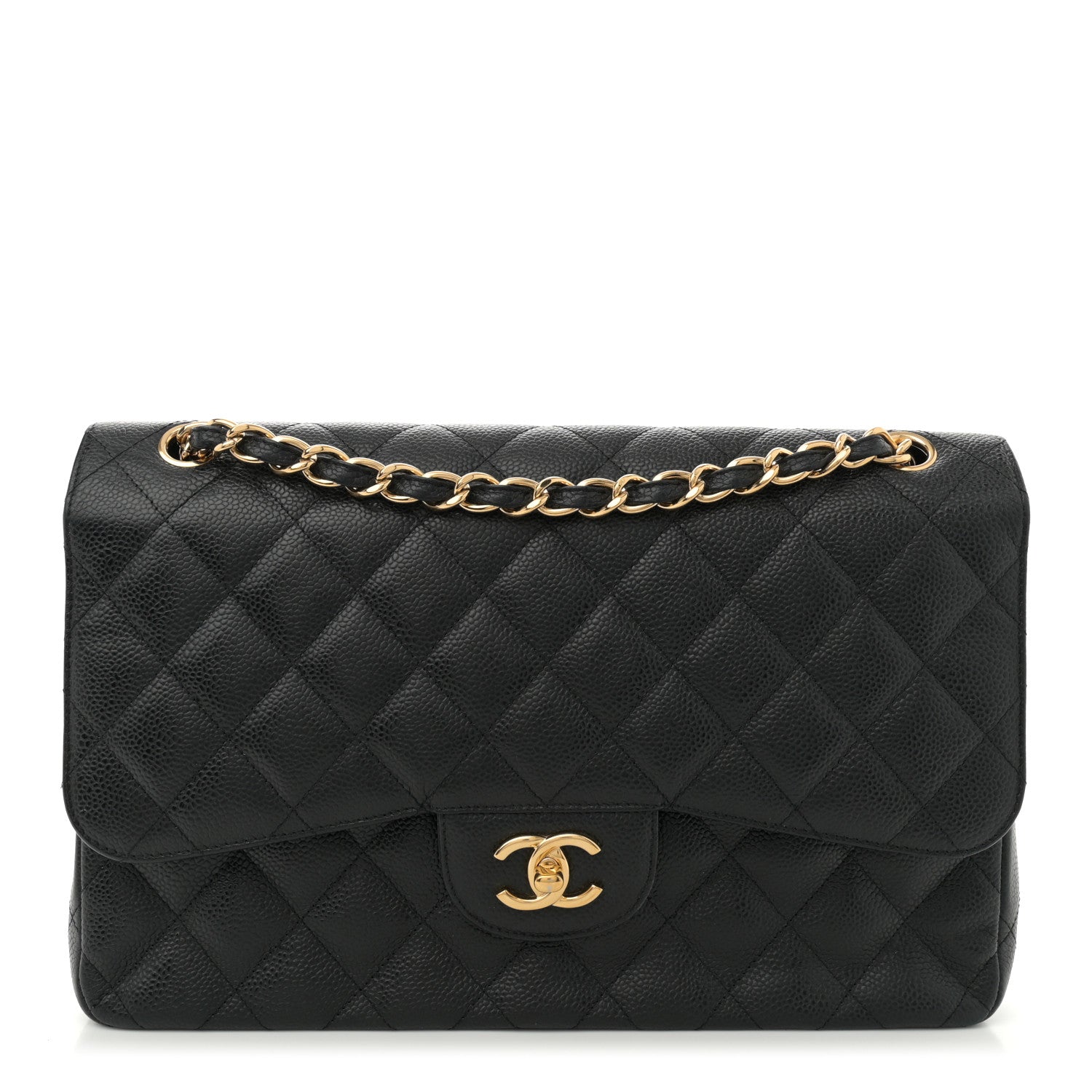 Chanel Caviar Quilted Jumbo Double Flap Black 1 of 11