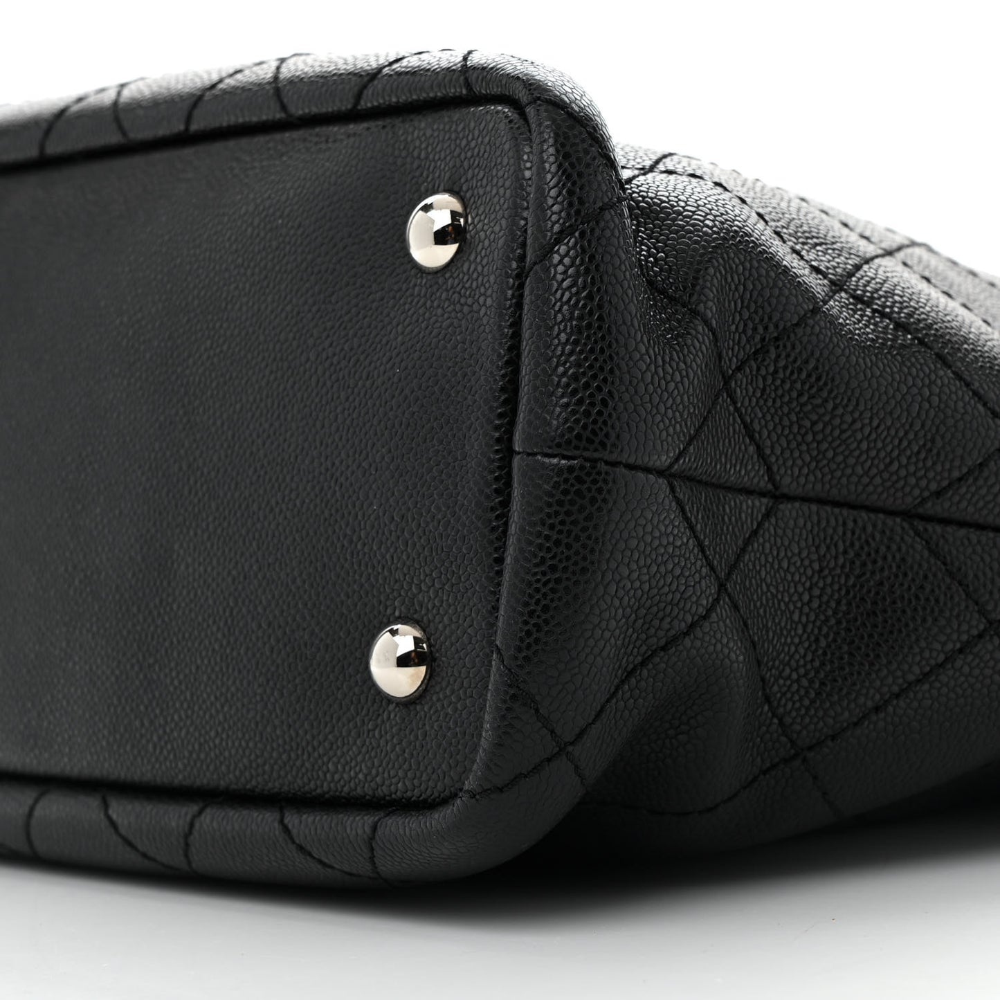 Grained Calfskin Shopping Fever Tote  Black