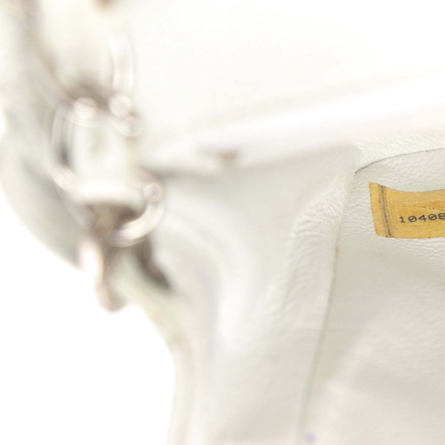Caviar Quilted Mini Square Flap White