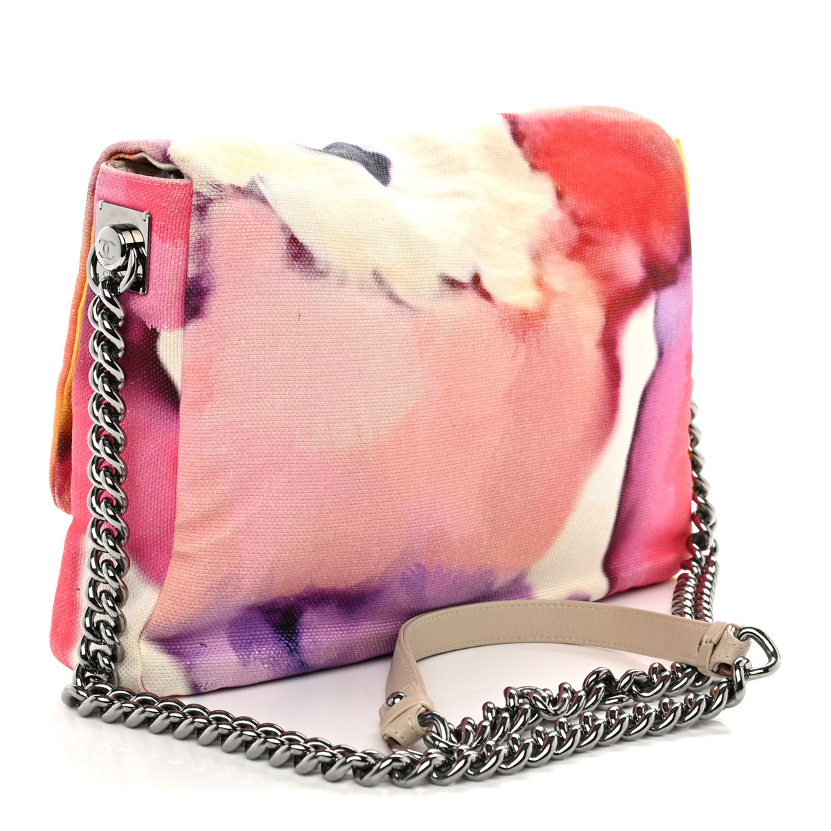 Printed Canvas Flower Power Messenger Flap