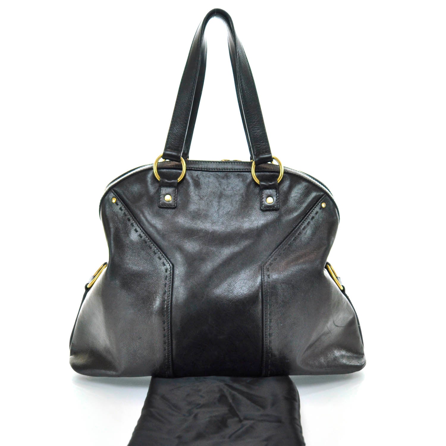 Saint Laurent Leather Oversized Muse Black 3 of 9