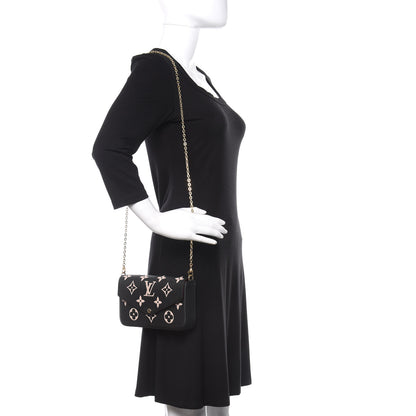 Louis Vuitton Empreinte Monogram Giant Felicie Pochette Black Beige 2 of 11