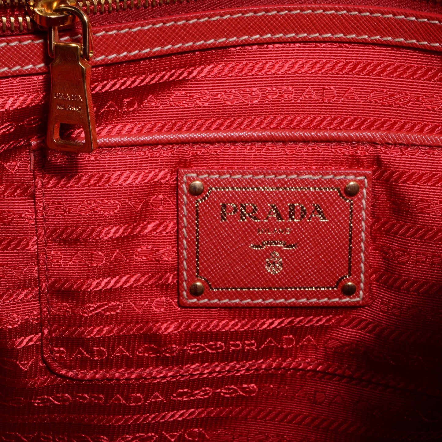 Saffiano Lux Shopping Tote Fuoco
