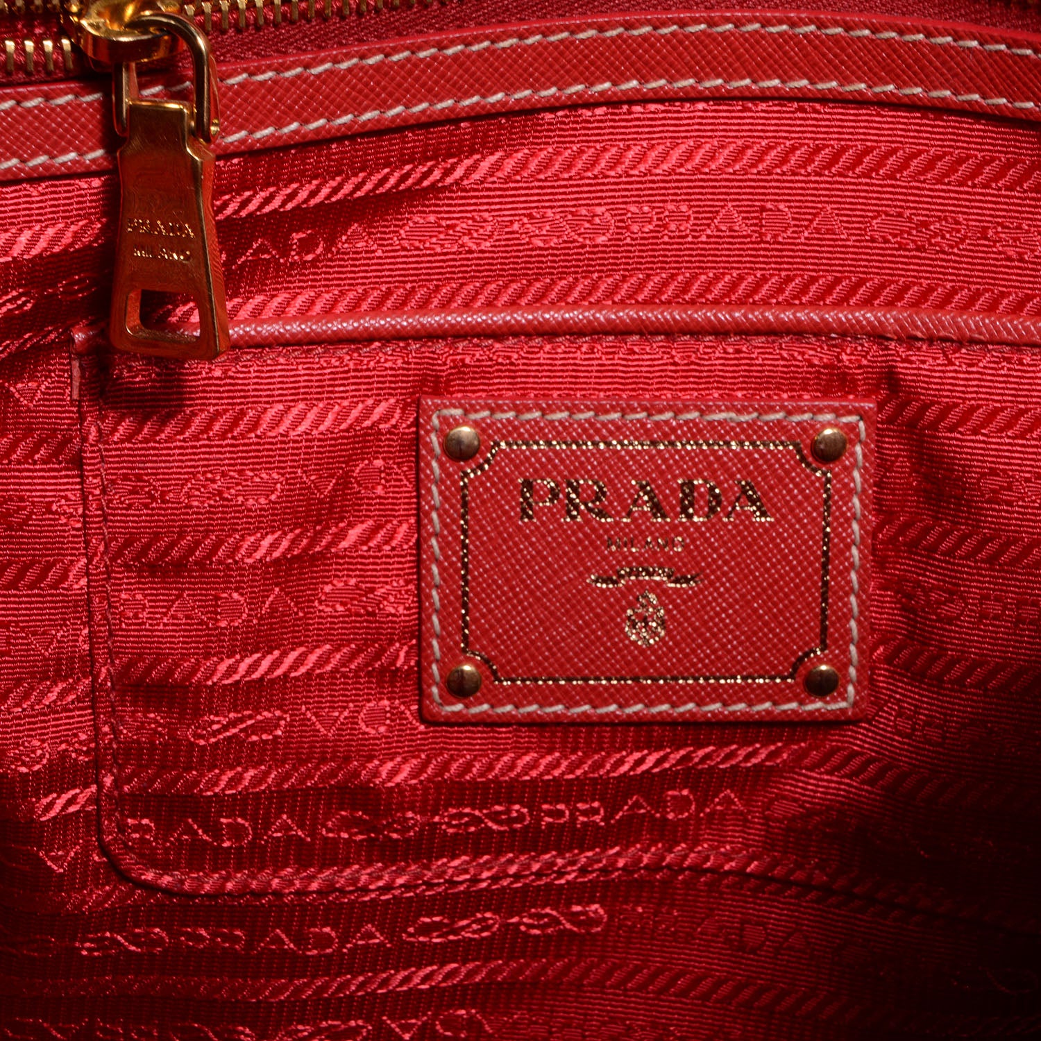 Prada Saffiano Lux Shopping Tote Fuoco 7 of 10