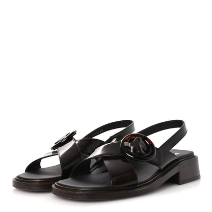 Prada Spazzolato Fume Re-Edition 1996 Buckle Sandals 41 Bruciato 4 of 11