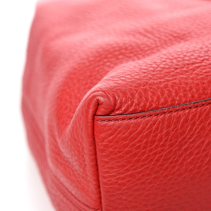 Gucci Pebbled Calfskin Medium Soho Chain Shoulder Bag Tabasco Red 8 of 14