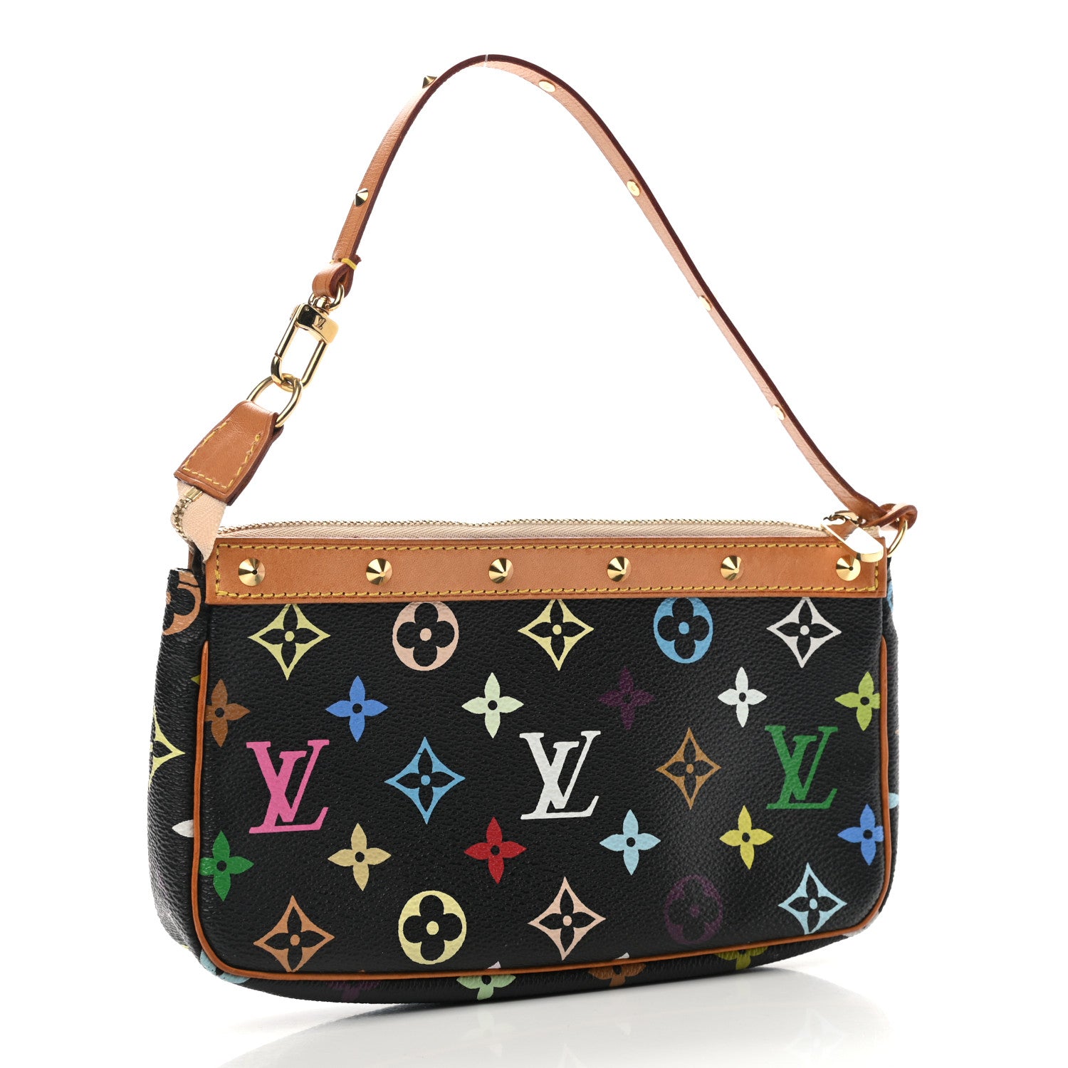 Louis Vuitton Monogram Multicolor Pochette Accessories Black 3 of 11