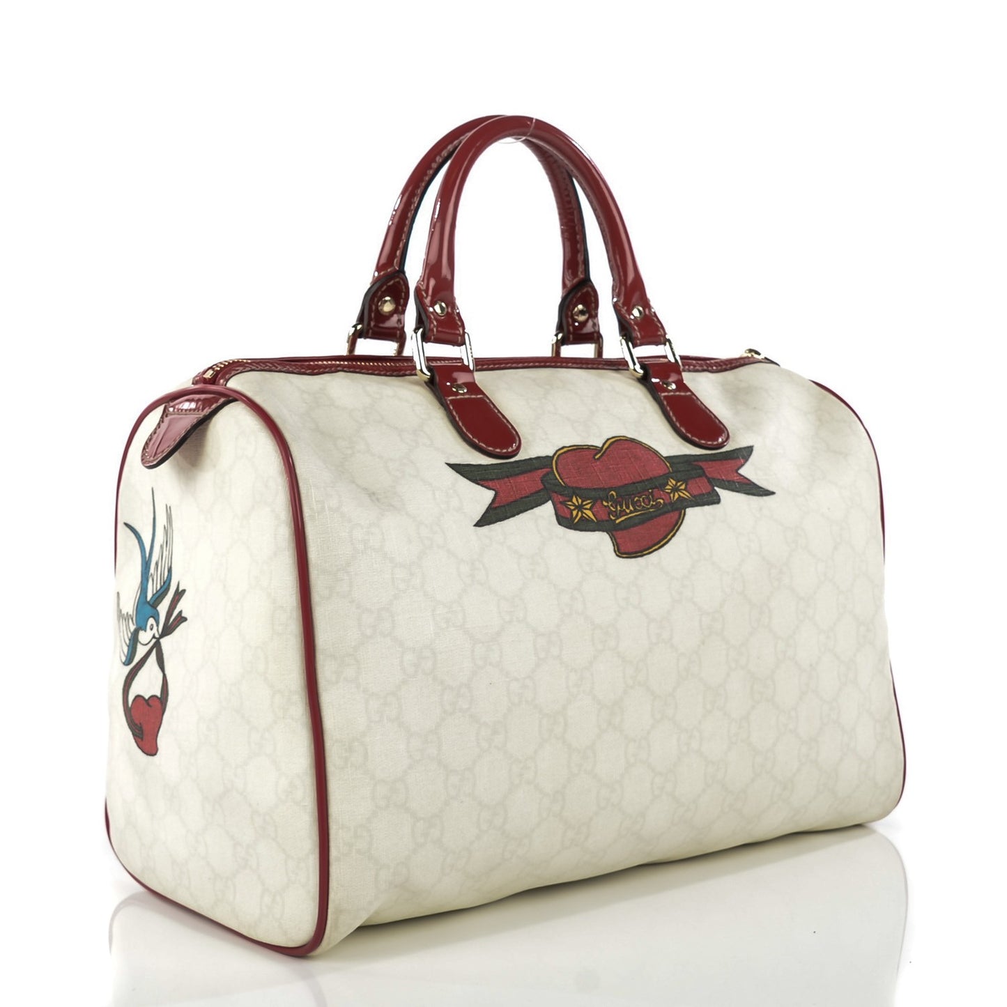 GG Plus Monogram Tattoo Medium Joy Boston Red Unicef