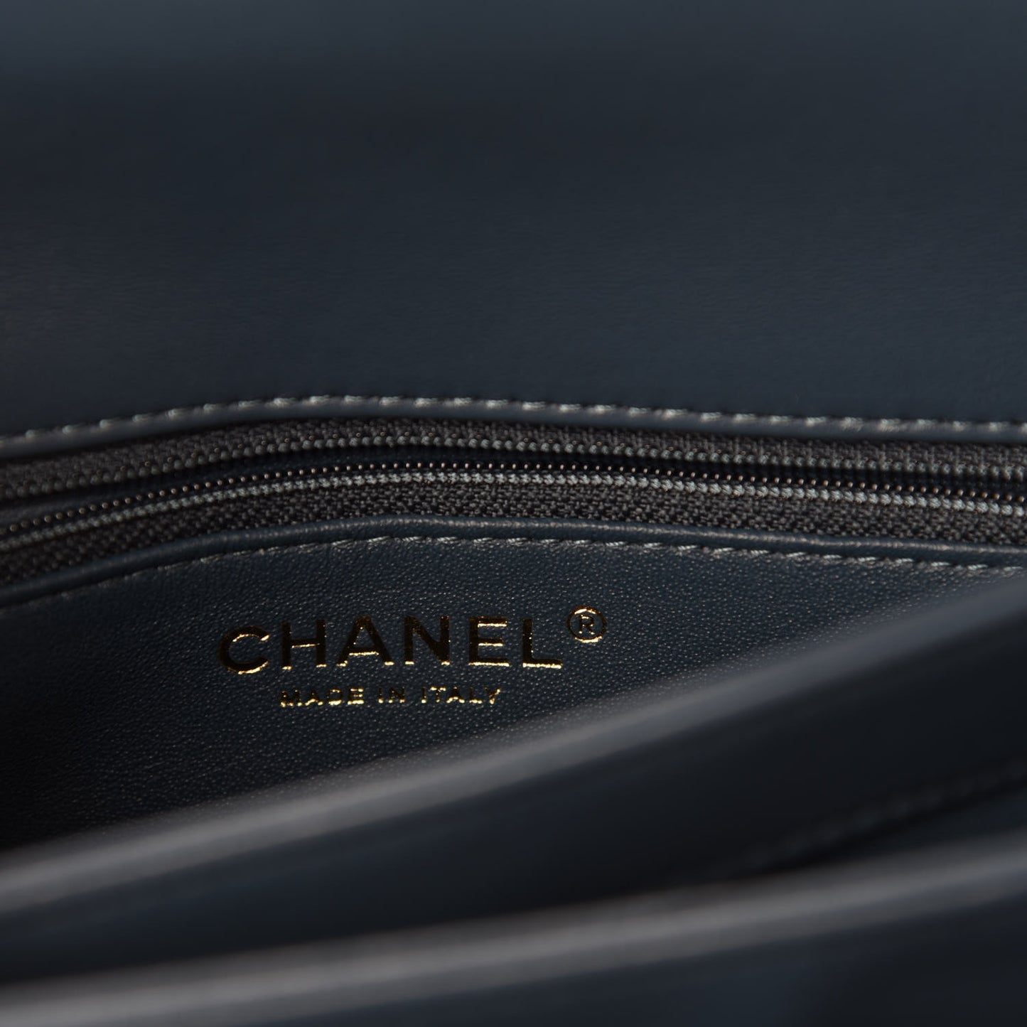 Lambskin Quilted Small Trendy CC Flap Dual Handle Bag Dark Blue