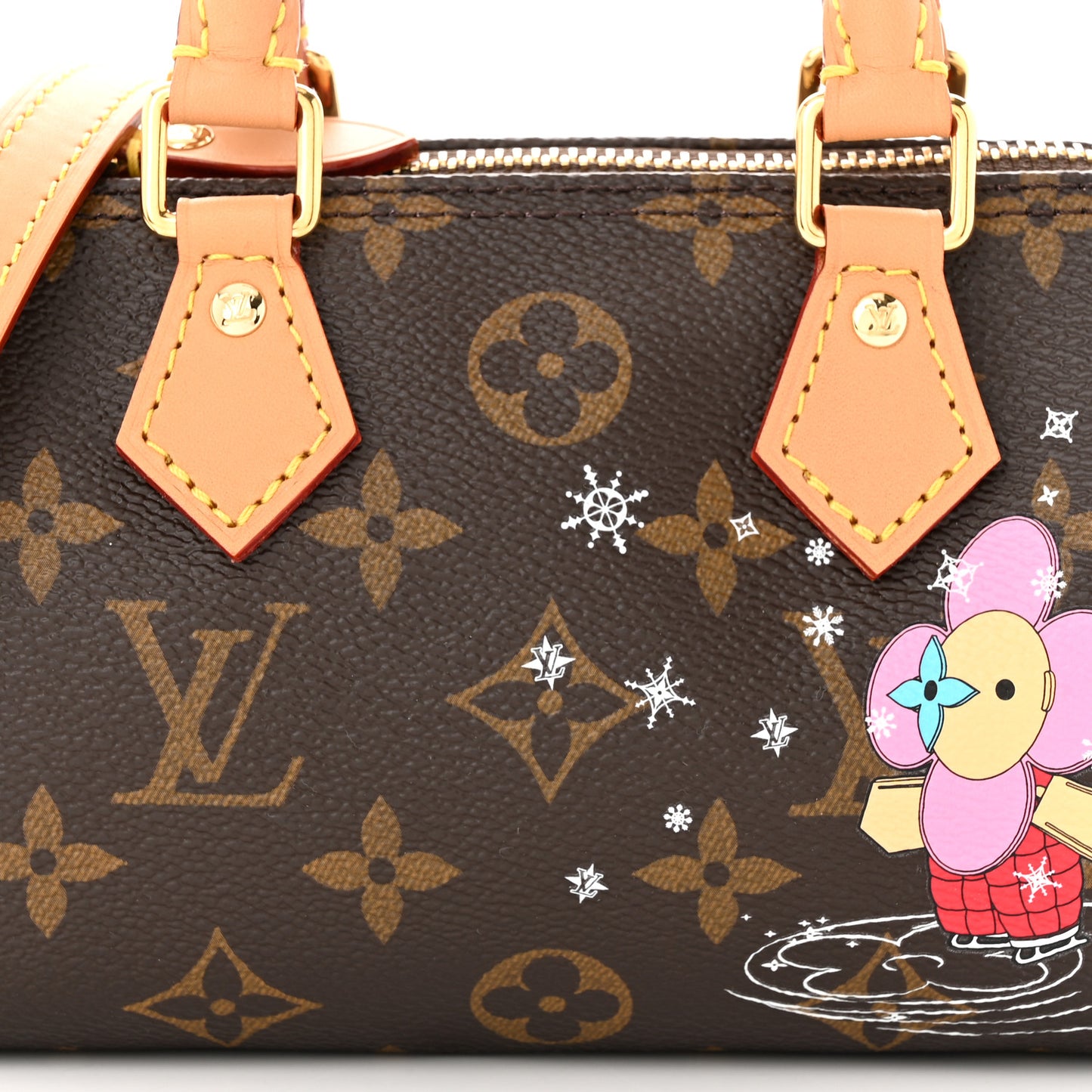 Monogram Vivienne Ice Skating Nano Speedy Bandouliere Pink