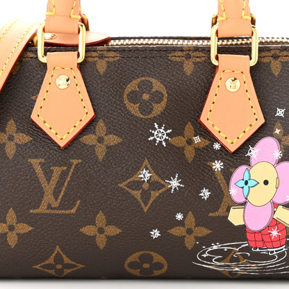 Louis Vuitton Monogram Vivienne Ice Skating Nano Speedy Bandouliere Pink 8 of 11