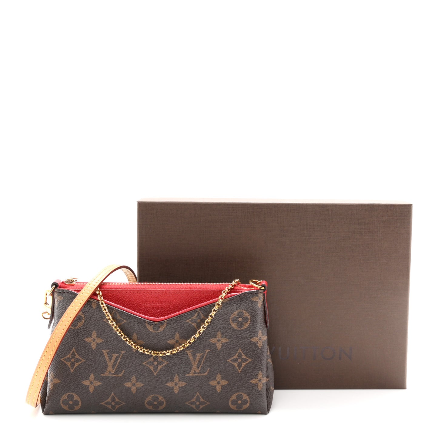 Monogram Pallas Clutch Cherry