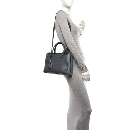 Fendi Vitello Elite Petite 2Jours Tote Grigio Grigio Chiaro 3 of 16