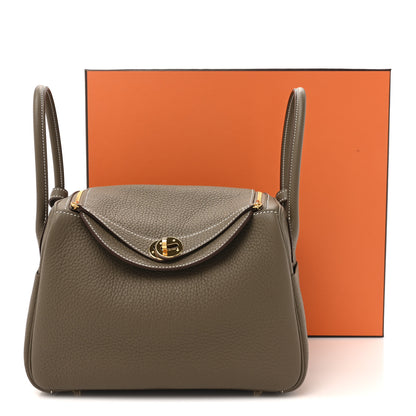 Hermes Taurillon Clemence Lindy 26 Etoupe 10 of 10