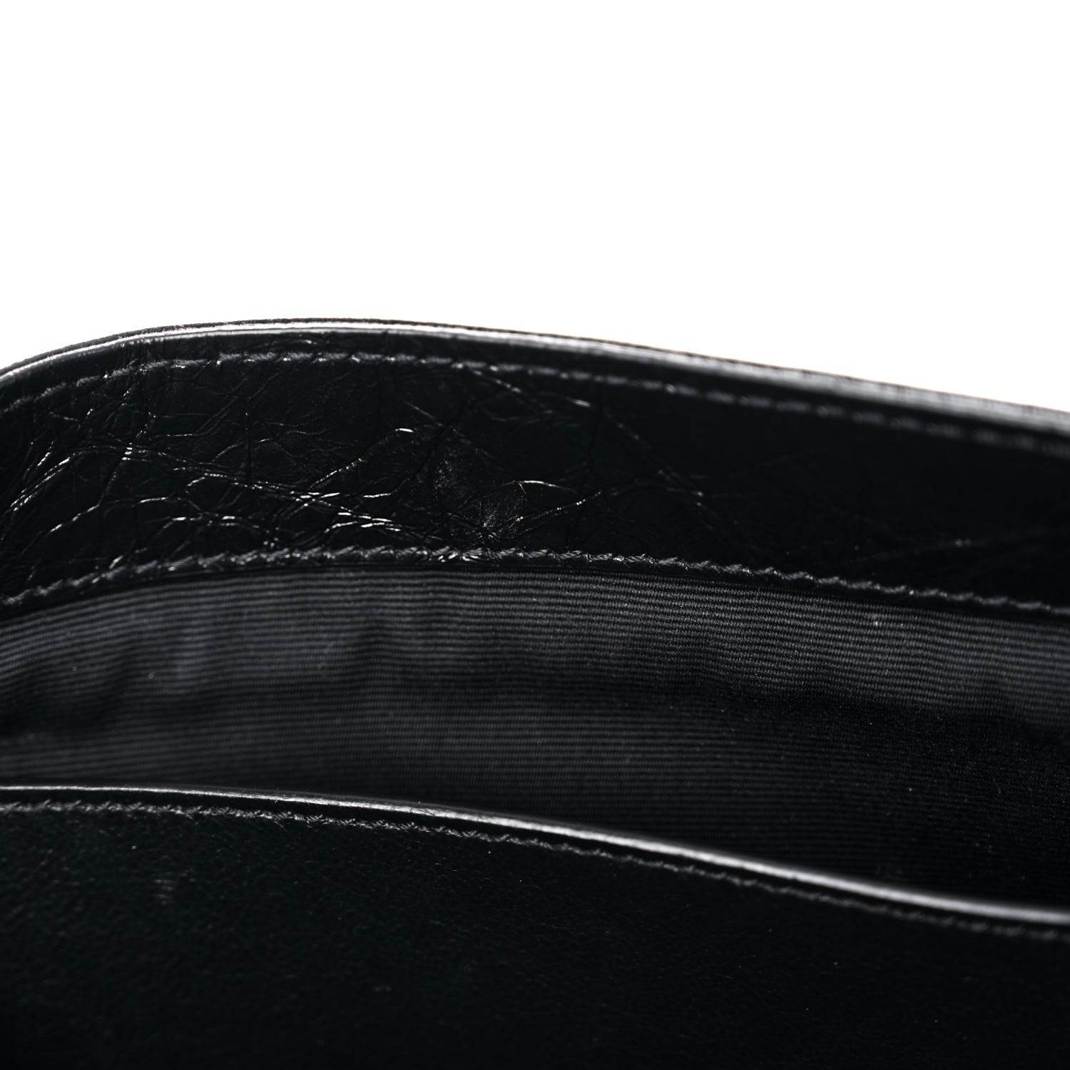 Saint Laurent Crinkled Calfskin Matelasse Monogram Medium Niki Chain Satchel Black 11 of 13