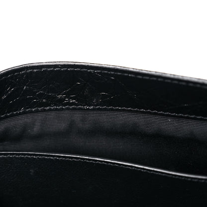 Saint Laurent Crinkled Calfskin Matelasse Monogram Medium Niki Chain Satchel Black 11 of 13
