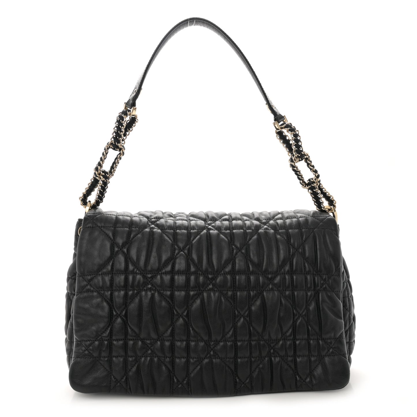 Lambskin Cannage Medium Delidior Flap Bag Black