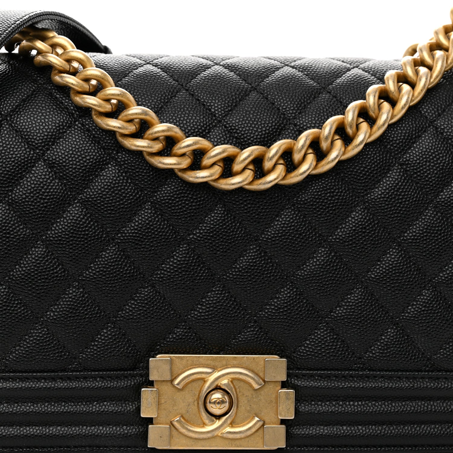 Chanel Caviar Quilted Medium Boy Flap Black 8 of 11