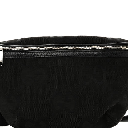 Gucci Monogram Jumbo GG Textured Dollar Calfskin Web Belt Bag Black 15 of 18