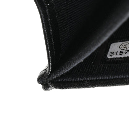 Chanel Lambskin Pearl Quilted CC Flap Card Holder With Chain  Black 8 of 11