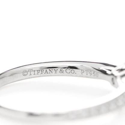 Tiffany Platinum Diamond .25ct Round Brilliant Harmony Engagement Ring 49 5 5 of 6