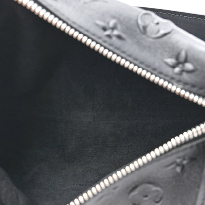 Louis Vuitton Calfskin Debossed Monogram Side Trunk Black 5 of 11