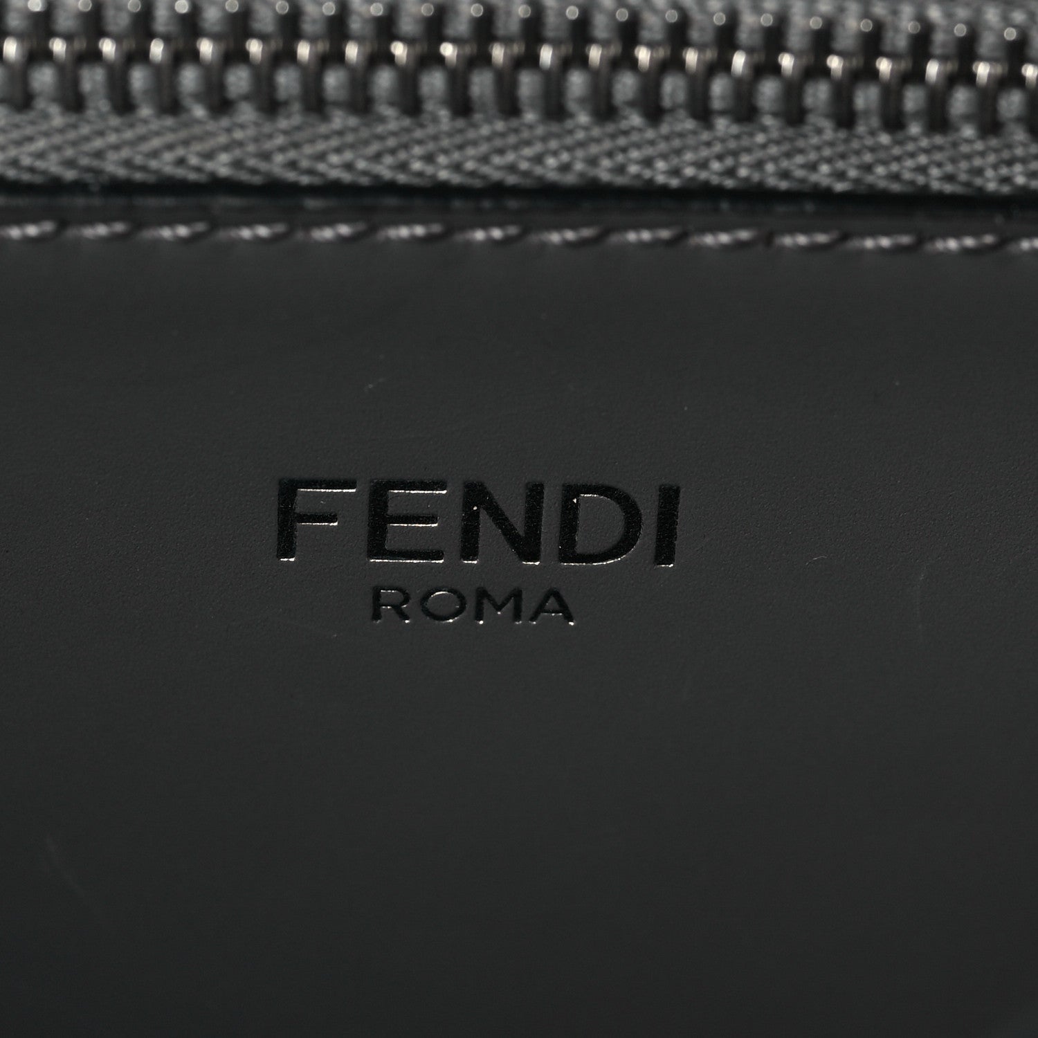Fendi Cuoio Romano Vitello Cover Monochrome Mini Peekaboo I SEE U Satchel Argilla Black 6 of 7
