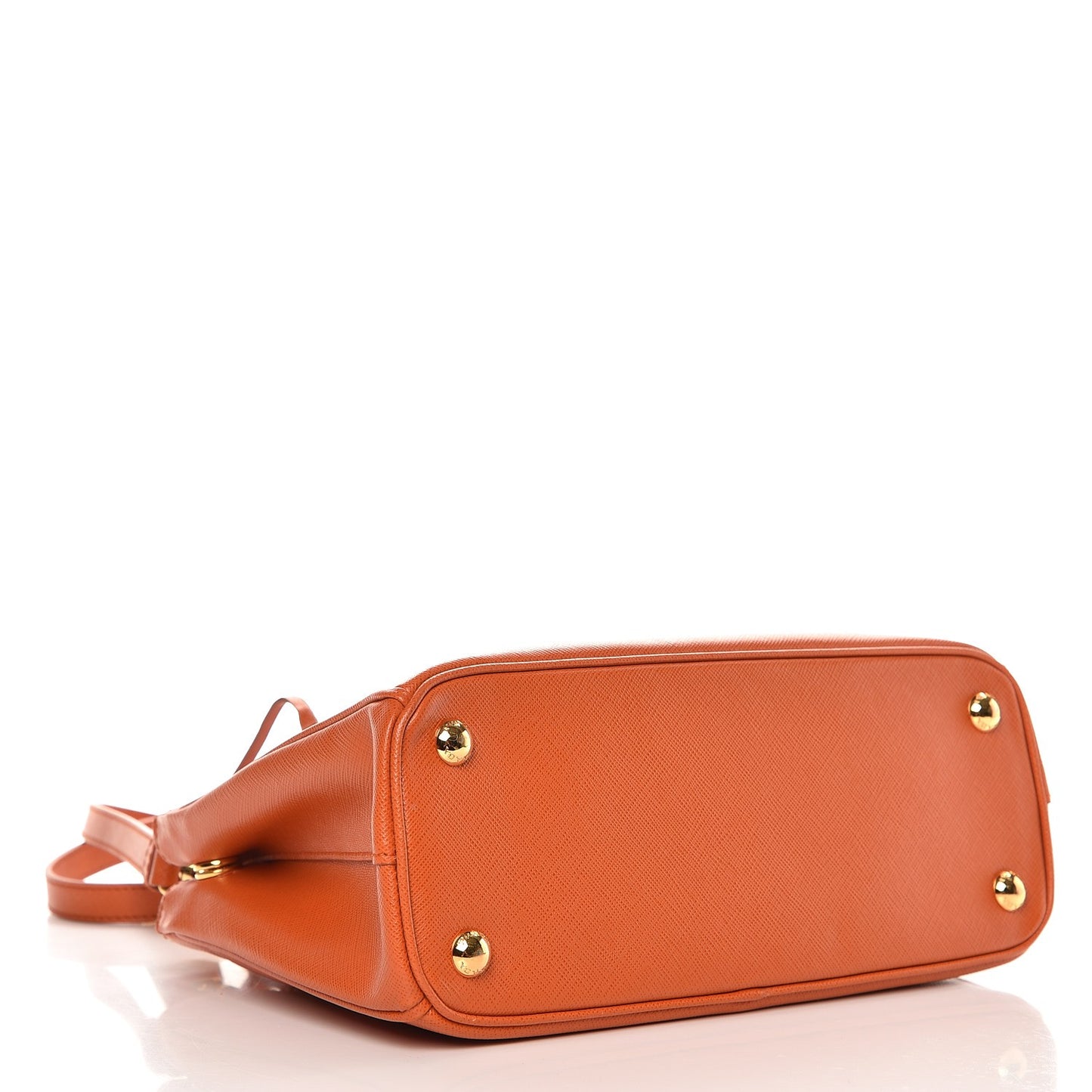 Saffiano Mini Galleria Double Zip Tote Papaya
