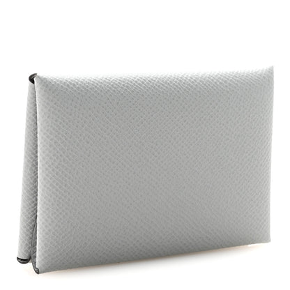 Hermes Epsom Calvi Duo Card Case Bleu Glacier 3 of 7