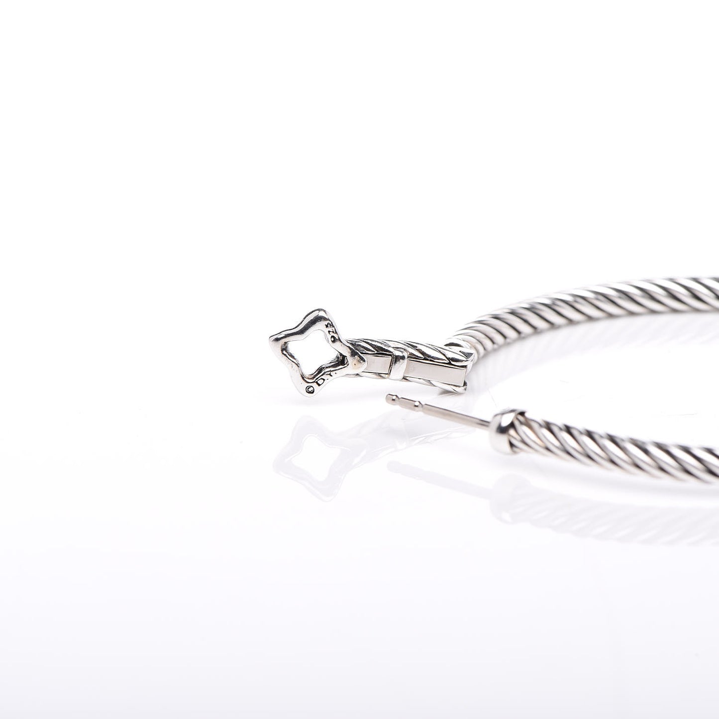 Sterling Silver Large Cable Classics Hoop Earrings