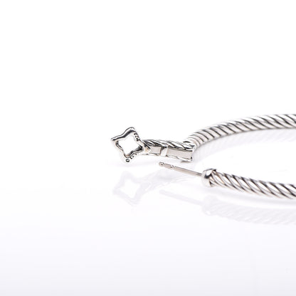 David Yurman Sterling Silver Large Cable Classics Hoop Earrings 5 of 5