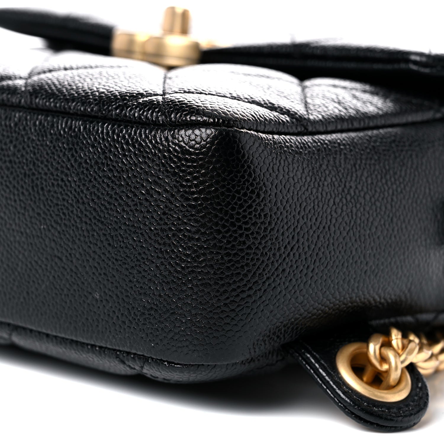 Chanel Shiny Caviar Quilted Chain Melody Backpack Black 6 of 10