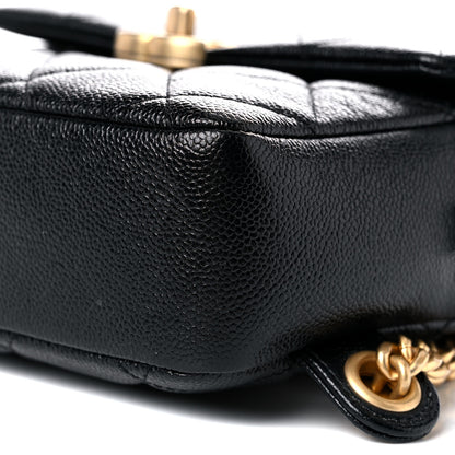 Chanel Shiny Caviar Quilted Chain Melody Backpack Black 6 of 10