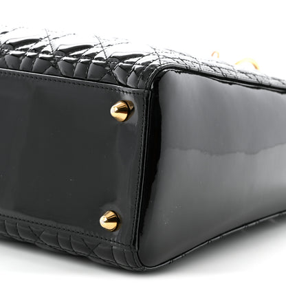Christian Dior Patent Cannage Large Lady Dior Black 10 of 10