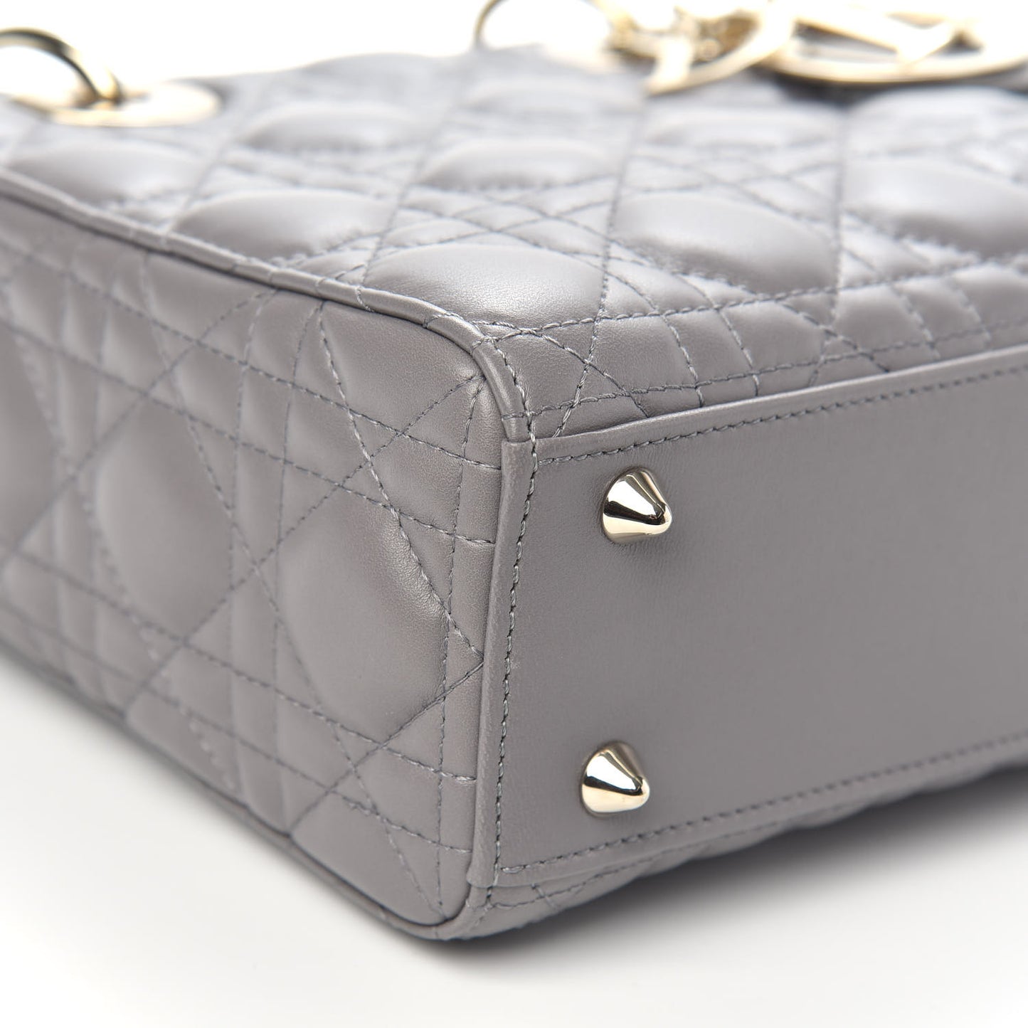 Lambskin Cannage Small My ABCDior Lady Dior Grey