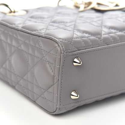Christian Dior Lambskin Cannage Small My ABCDior Lady Dior Grey 7 of 9