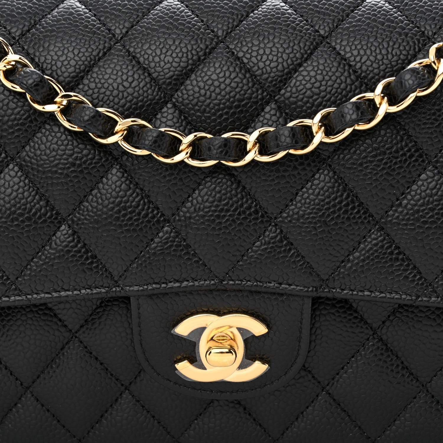 Chanel Caviar Quilted Medium Double Flap Black 8 of 10