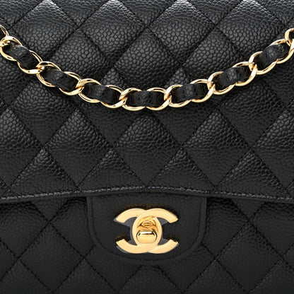 Chanel Caviar Quilted Medium Double Flap Black 8 of 10