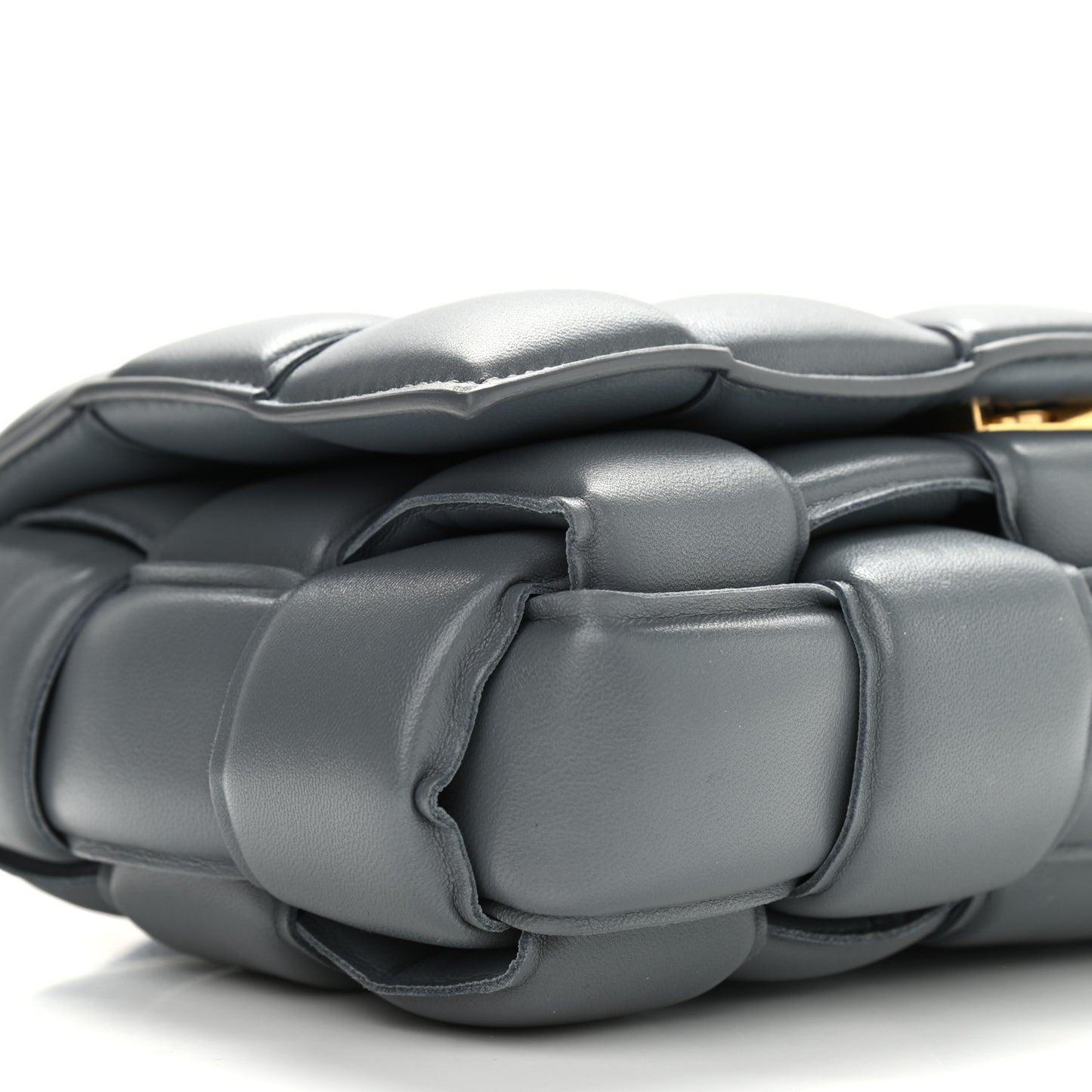 Nappa Maxi Intreccio Padded Cassette Crossbody Bag Thunder