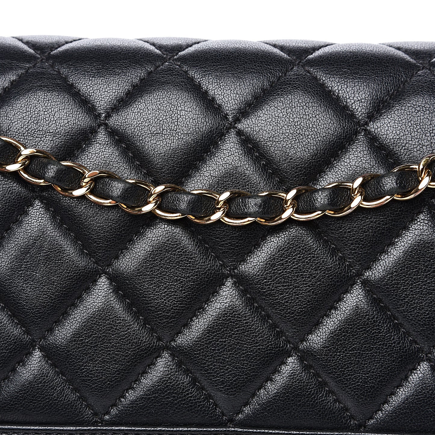 Sheepskin Quilted Vintage Mademoiselle Flap Black